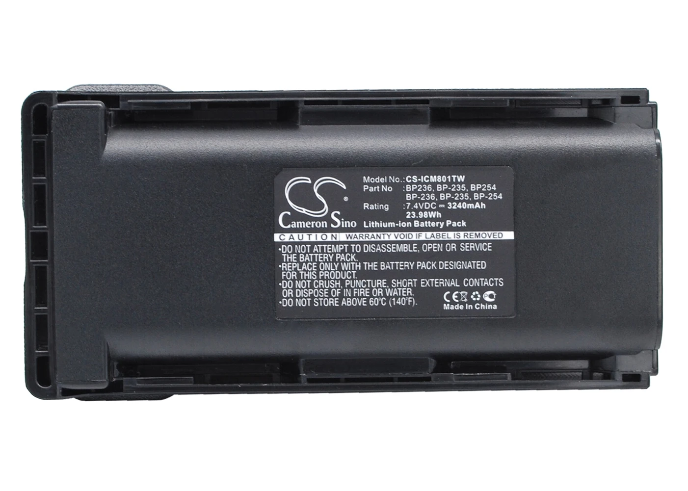 

Cameron Sino 3240mA Battery for Icom IC-F70S,IC-F9011 BP235,BP-235,BP236,BP-236,BP-253,BP254,BP-254