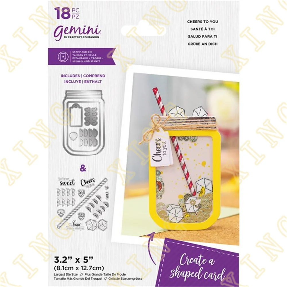 

New Cheers to You Metal Cutting Dies Stamps Scrapbook Diary Secoration Embossing Stencil Template Diy Greeting Card Handmade