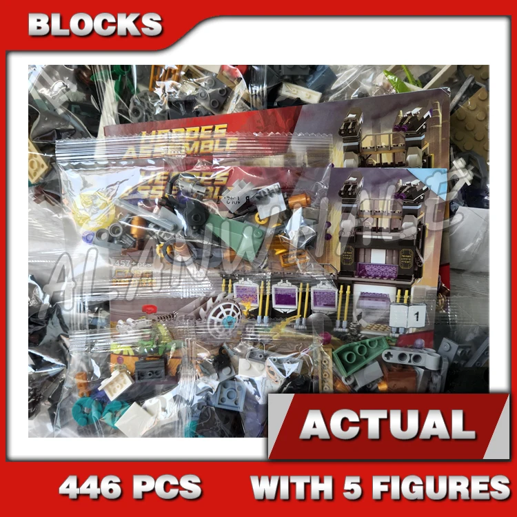 

446pcs Super Fighter Revengers Corvus Glaive Thresher Attack Wakandan Wall Lab 10838 Building Blocks Toy Compatible With Model