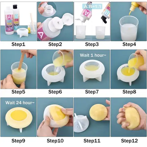 SEVENWELL клей для эпоксидной смолы 1:1  мягкий гель 2 бутылки