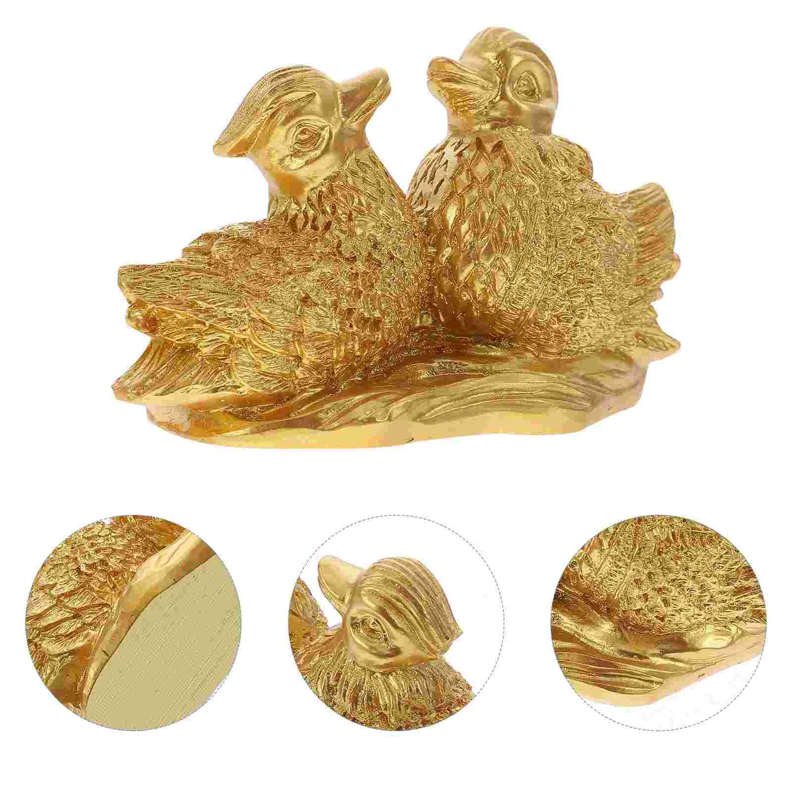 

Duck Mandarin Wedding Figurine Ducks Animal Chinese Couple Gifts Ornament Statue Resin Decor Sculpture Model Figures Table