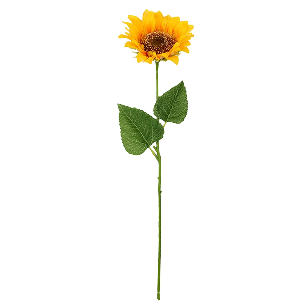 

Autumn Decoration Yellow red Silk cloth Sunflower High-Quality Silk Artificial Sunflowers Bouquet Wedding Decoration Flower