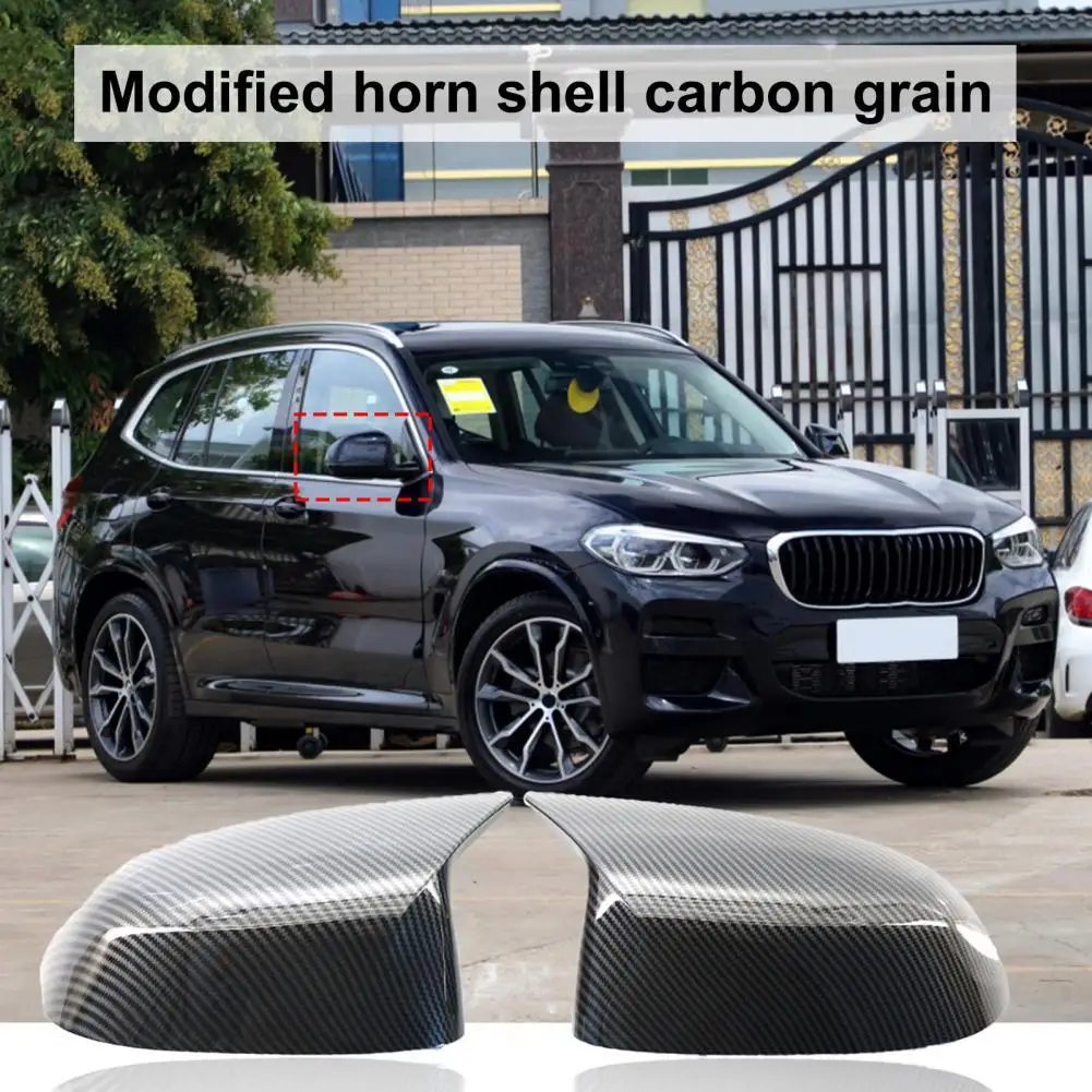 2Pcs Side Mirror Cap Left/Right Side Mirror Cover 51162446964 51162446965 for X3 G01 X4 G02 X5 G05 X6 G06 X7 G07 2018-2021