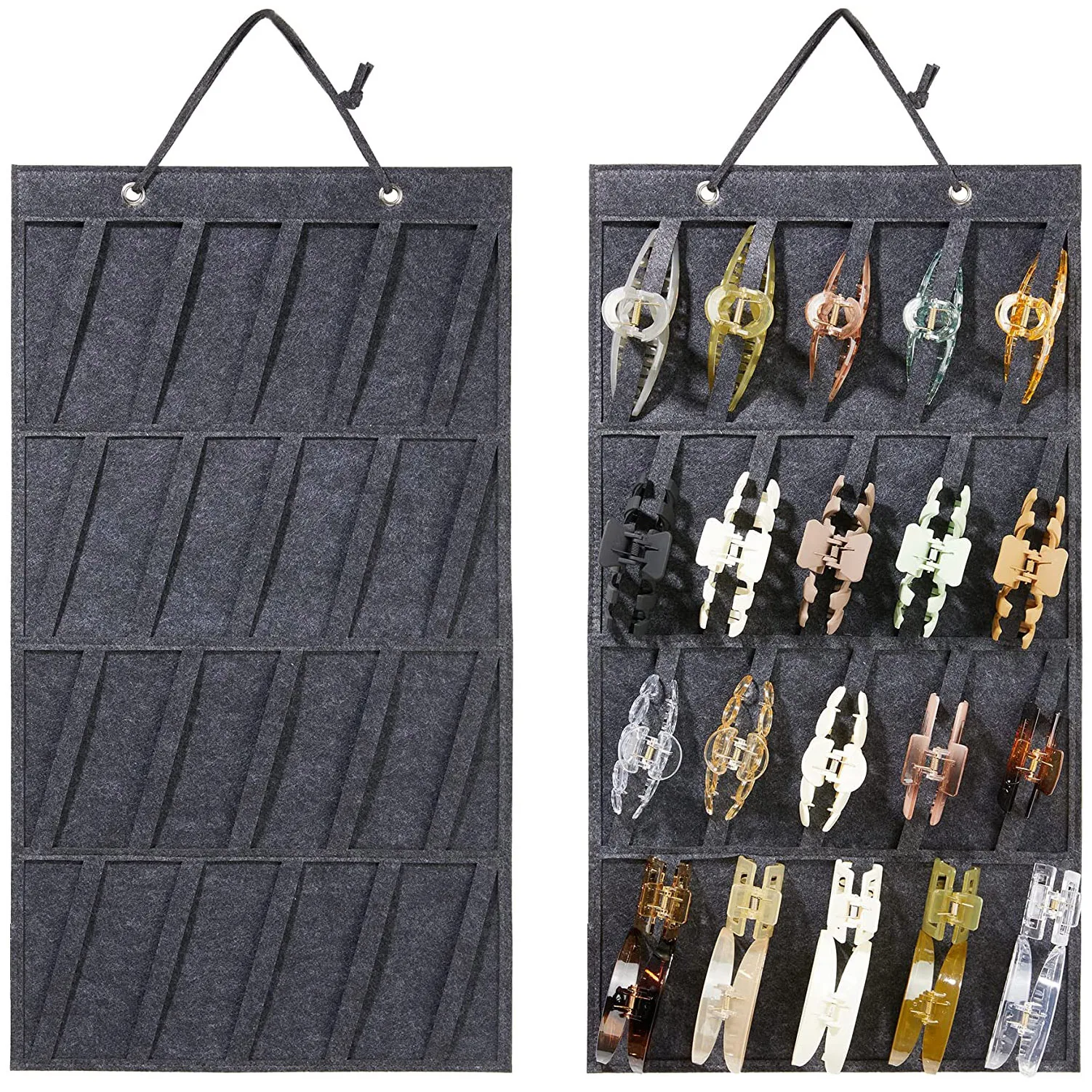 New Hair Claw Clips Organizer Hanging Wall Hair Claws Holder Organizers for Women Girls Hairpins Display Accessories Storage Bag