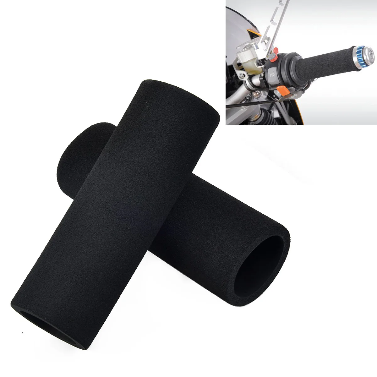 

Motorcycle Handle Grip Motorbike Anti Vibration Handle Bar Foam Comfort Slip Over Grips Motorcycle Hand Protector Foam Cuffs