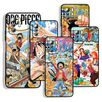 one piece comic poster for xiaomi redmi note 11s 11t 11 10s 10 9t 9s 9 8t 8 7 6 5a 5 4x pro black soft phone case capa