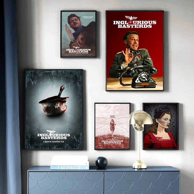 Постер Фильма Бесславные Ублюдки Печать На Холсте - Вертикальный Прямоугольник