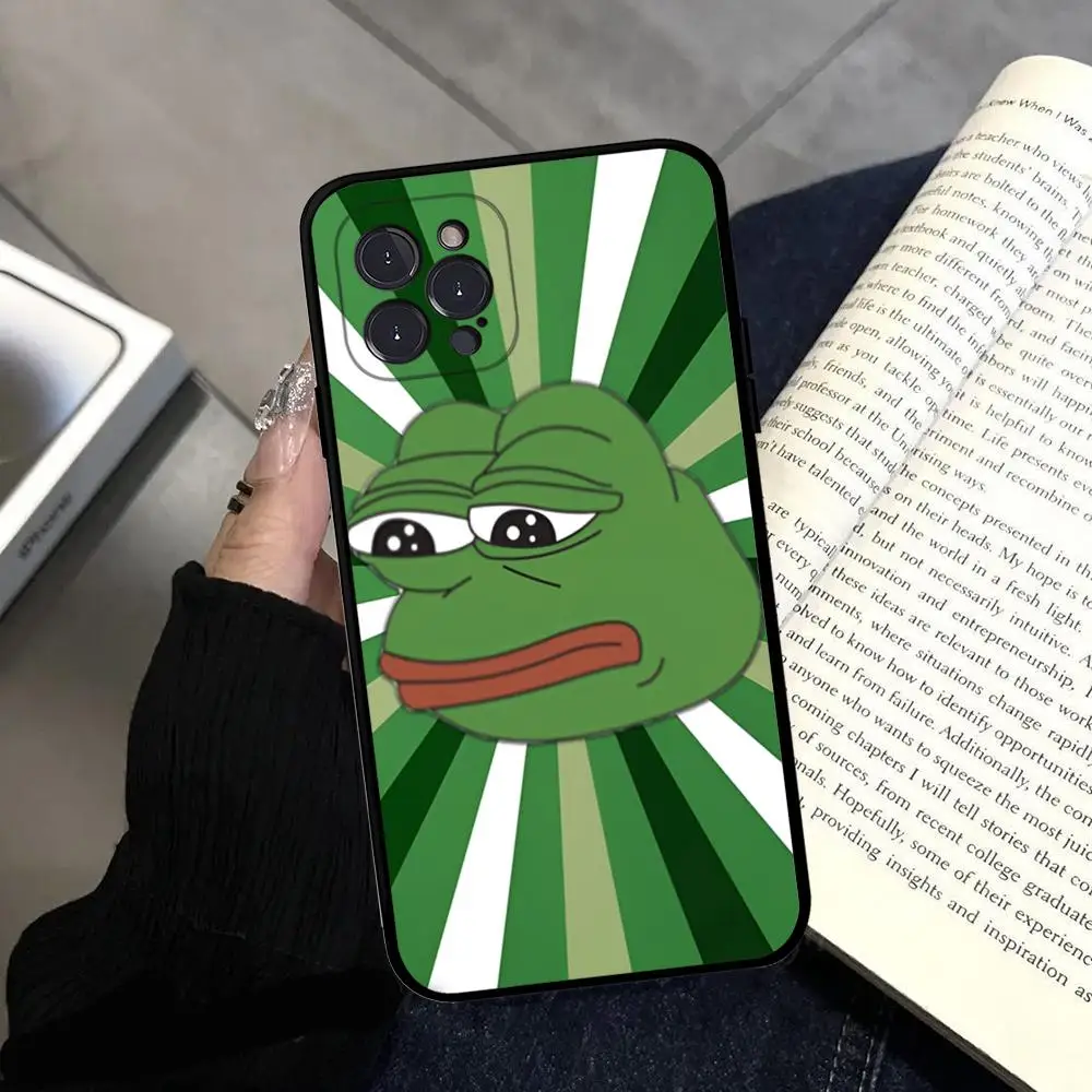 Симпатичный чехол для телефона F-Frogs грустный P-Pepe силиконовый мягкий iphone 15 14 13 12 11