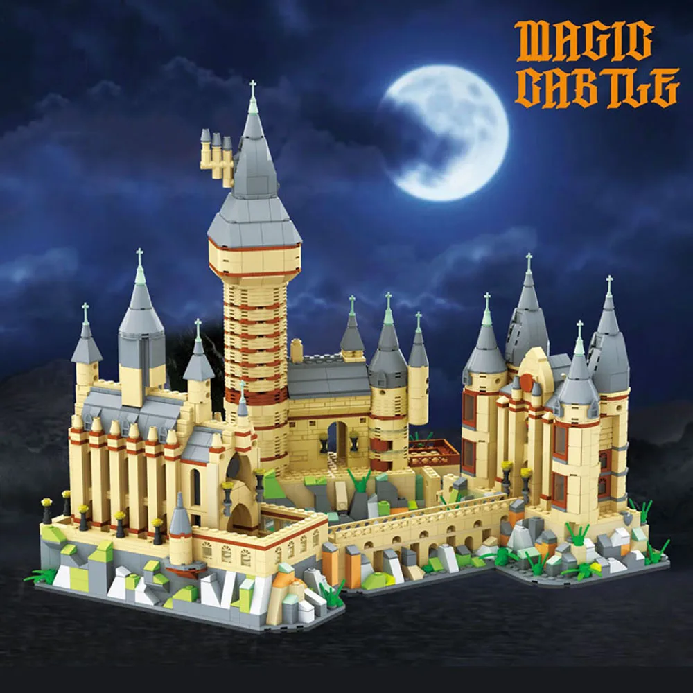 Креативный фильм Архитектура Микро Алмазный Блок Волшебный Замок Школа