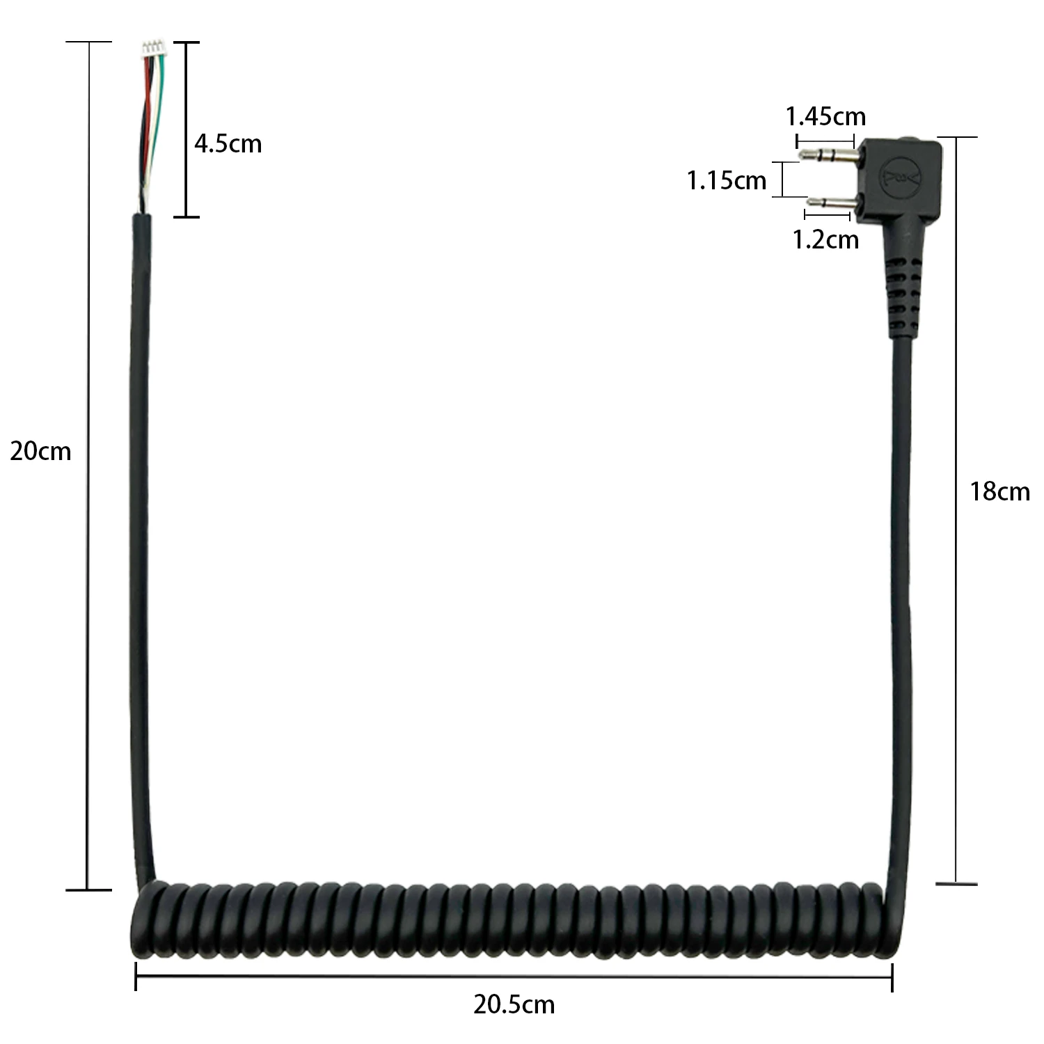 Microphone Radio Cable Compatible with TK2160 TK2170 TK2400 TK3360 Speaker Two Way Radio
