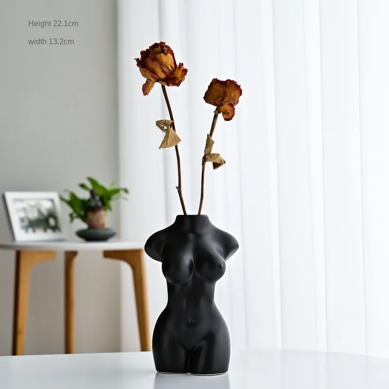 

Dehua Ceramic Vase, Nordic home decoration art, human body ornaments, flower arrangers, gifts
