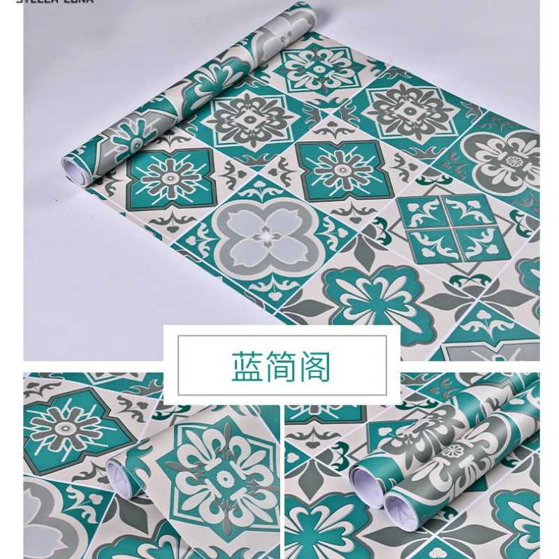 

Kitchen Bathroom Floor Stickers Wall Paper Papel De Parede 3d Wallpapers for Wall Self Adhesive Wallpaper
