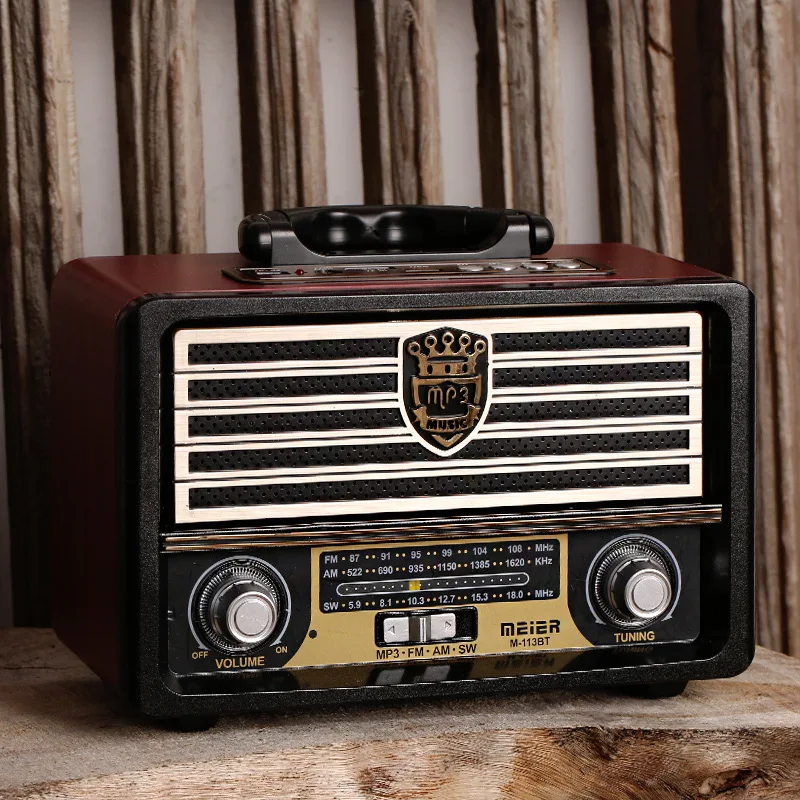 

Retro Wood Bluetooth Speaker Outdoor Audio Portable Subwoofer FM Radio Altavoz Bluetooth Home Theater Sound System