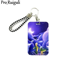 little prince van gogh art cartoon anime fashion lanyards bus id name work card holder accessories decorations kids gifts