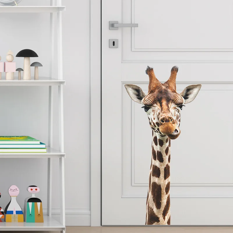 

Cartoon cute giraffe commercial wall decoration stickers children's bedroom porch living room decoration room decor wall decor