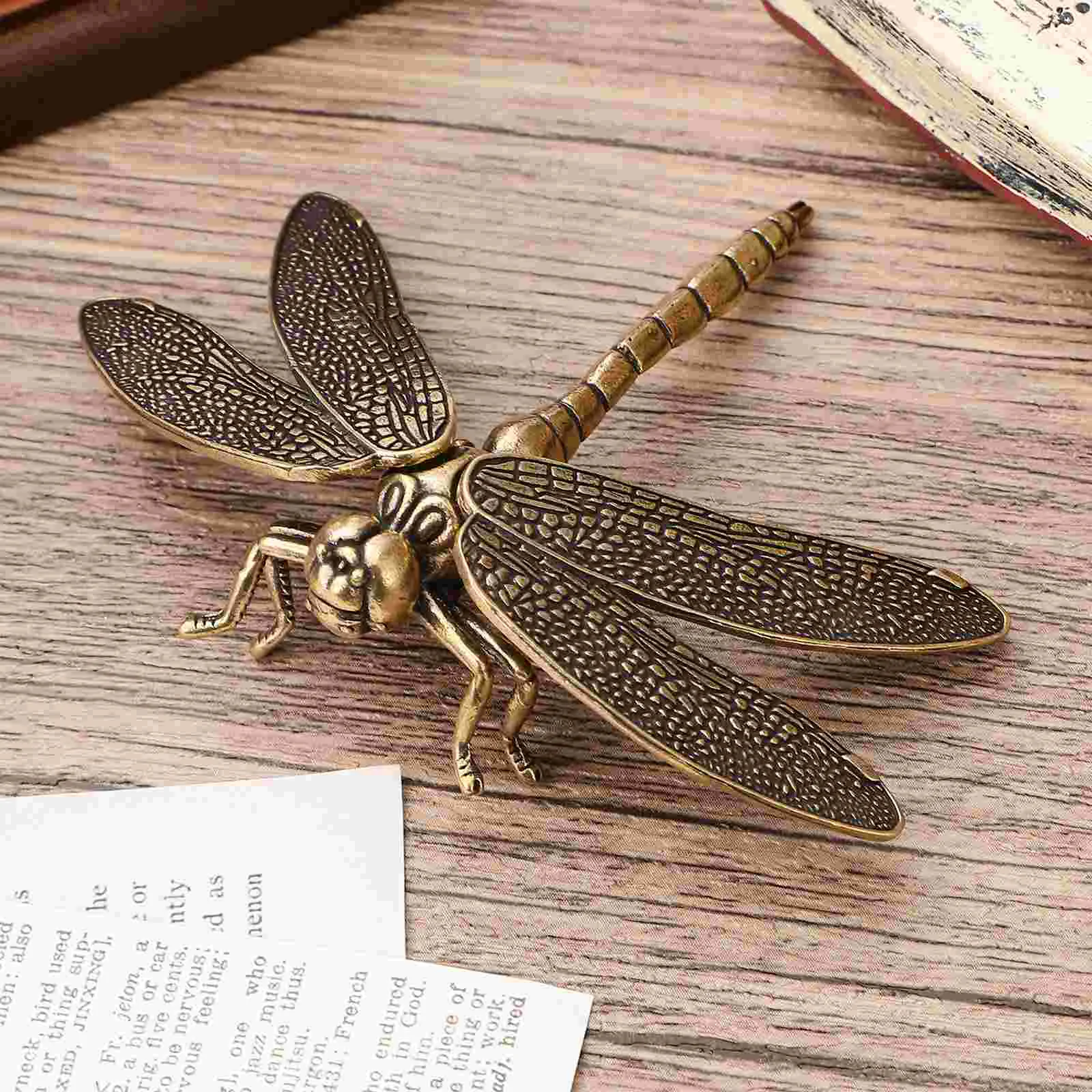 Dragonfly Ornaments Home Decoration Pure Copper Toys Adornment Outdoor Crafts Statue Office Miss