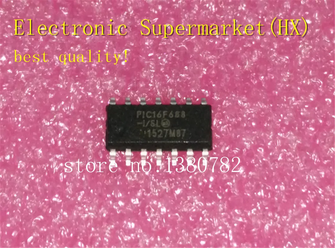 

Free Shipping 5pcs/lots PIC16F688-I/SL PIC16F688 SOP-14 New original IC In stock!
