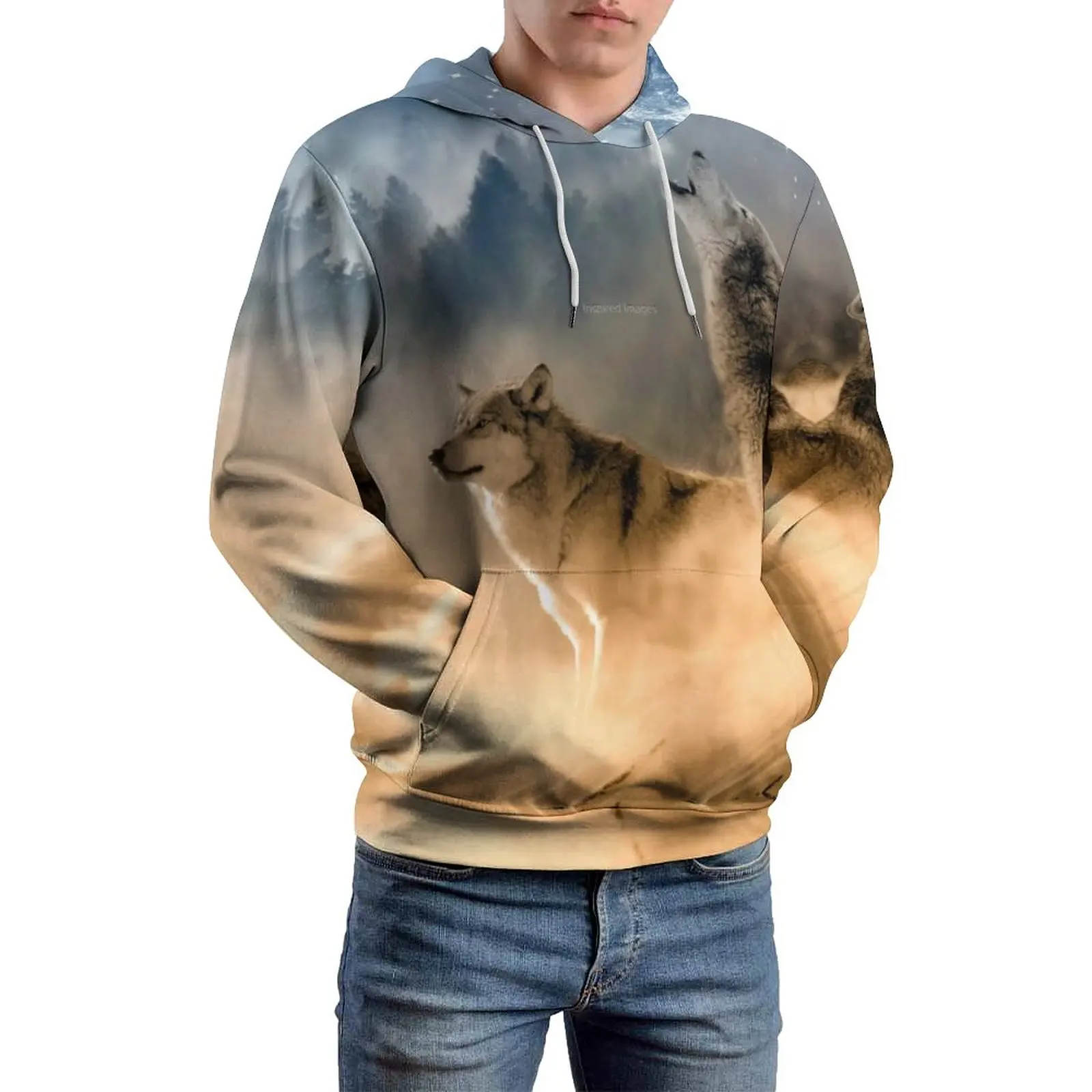 

Толстовка мужская свободного покроя с длинным рукавом, в стиле оверсайз