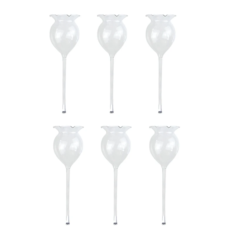 6Pcs Plant Waterer Self Watering Globe Self Watering Hand Blown Clear Glass Plant Water Bulb For Indoor&Outdoor Watering