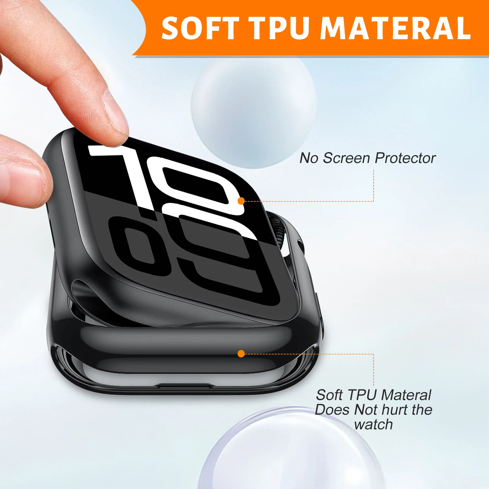 Case For Apple Watch 10 46mm 42mmCover Screen Protector TPU case Shell Soft Full bumper iwatch Series 42mm Accessories