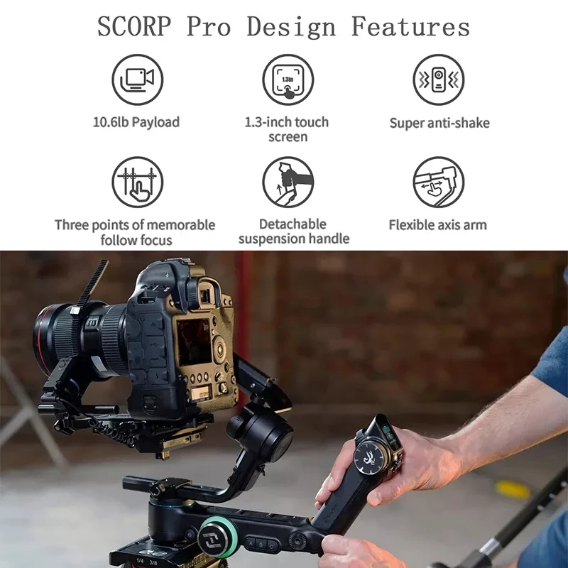 FeiyuTech Feiyu SCORP Pro 3-осевой карданный стабилизатор для детской 10.6lb нагрузка съемный