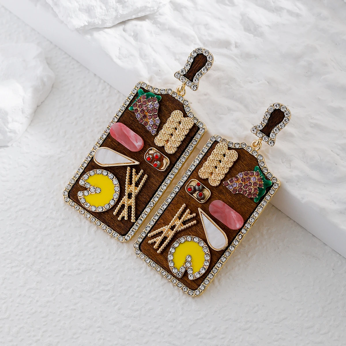 

Zircon Drop Earrings For Women Light Luxury Versatile C-shaped Hoop Earring Temperament Ladies Birthday Party Jewelry Gifts