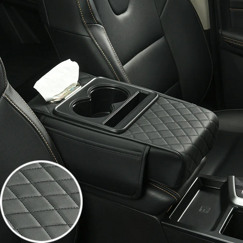 

Автомобильный подлокотник, утолщенная подушка для подлокотников, подушка для подлокотника с карманом, держатель для чашки из хлопка с эффектом памяти, поддержка локтя, высота