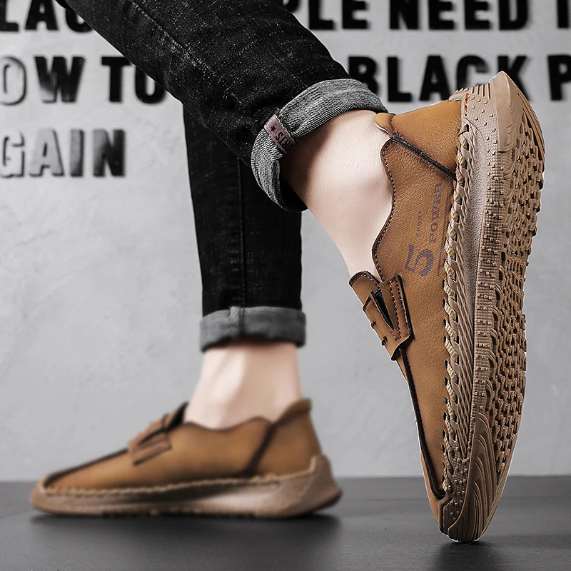 New Products Men's Golf Shoes Men's Handmade Nailless Comfortable Outdoor Golf Walking Training Sneakers Men's Size 38-46