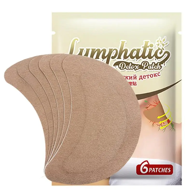 

6pcs Herbal Armpit Lymphatic Health Patches Breast Neck Anti-Swelling Lymph Node Treat Pads Chinese Plaster Health Care