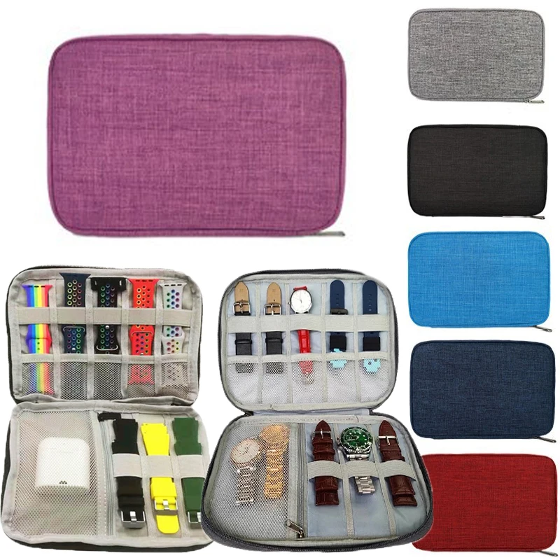 

Travel Portable Watch Strap Organizer Watch Band Box Storage Bag Watchband Holder Watch Travel Case Pouch Watchband Storage Case