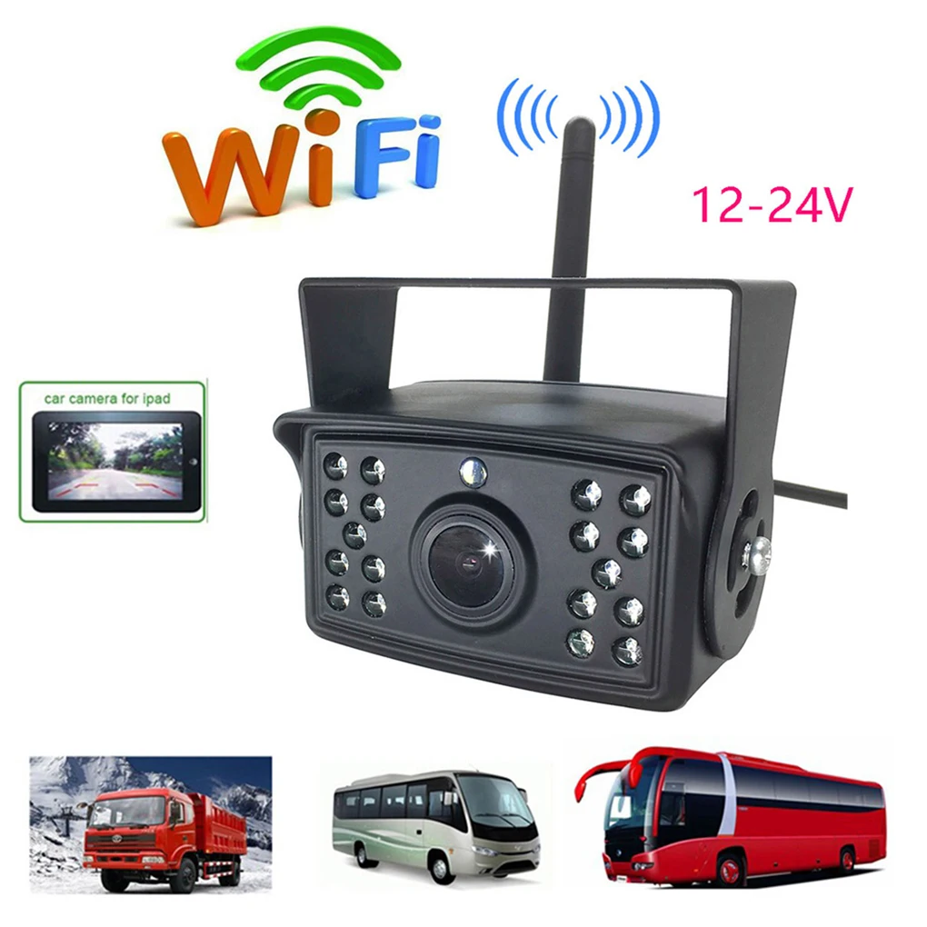 

Automobile Backup Camera Professional IP67 Waterproof Night View WiFi Wide Angle DC 9-36V Truck Recorder Driving Accessories