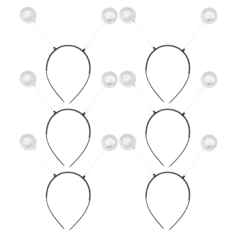 

6 Pcs Powdered Foam Ball Headband Hair Accessories Decor Party Headdress Prop Halloween Creative Hoop Unique Hairband Child