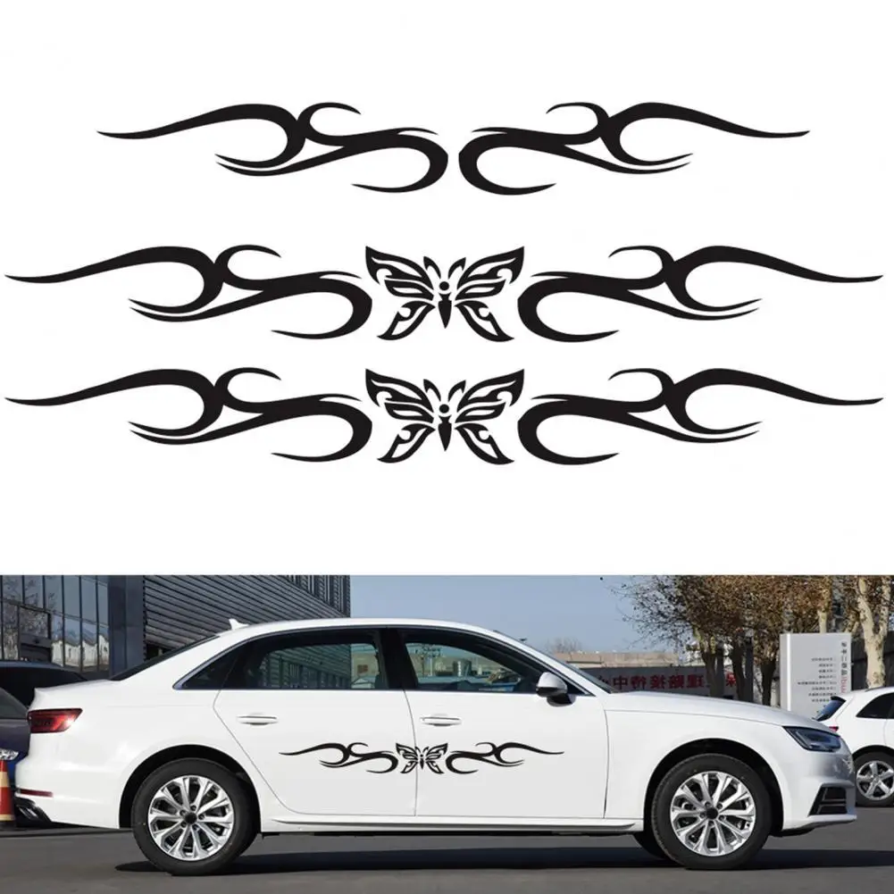 

4PCS Car Sticker Fashion Delicate Butterfly Love Flower Car Decoration Sticker Rose Floral Body Headdress Decal for Auto