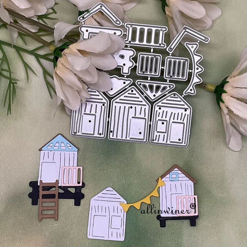 

Beach chalet decoration Metal Cutting Dies Stencils For DIY Scrapbooking Decorative Embossing Handcraft Die Cutting Template