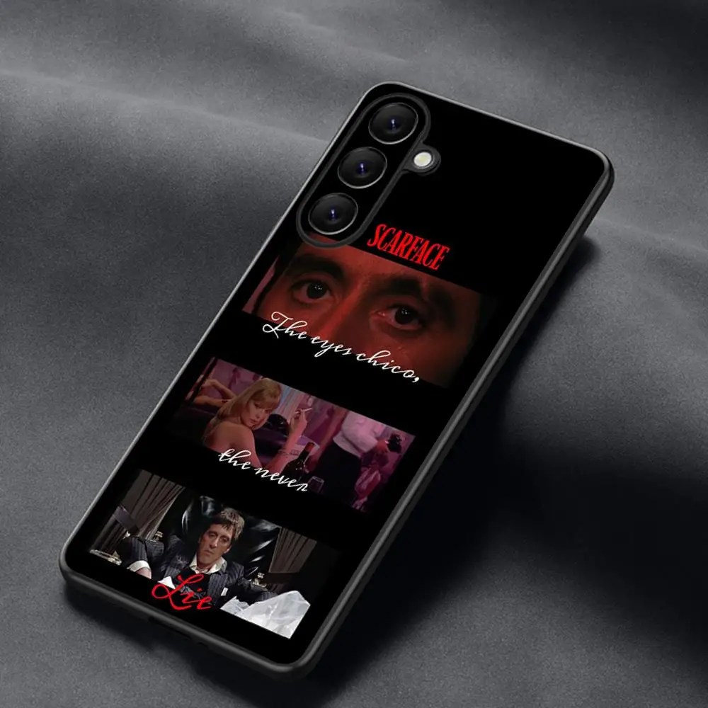 Фото Чехол для телефона Tonny Montana Scar-face с классическим узором для Samsung Galaxy S25 S24 S23 S22 S21 S20 Plus Ultra Note20, мягкий черный №5