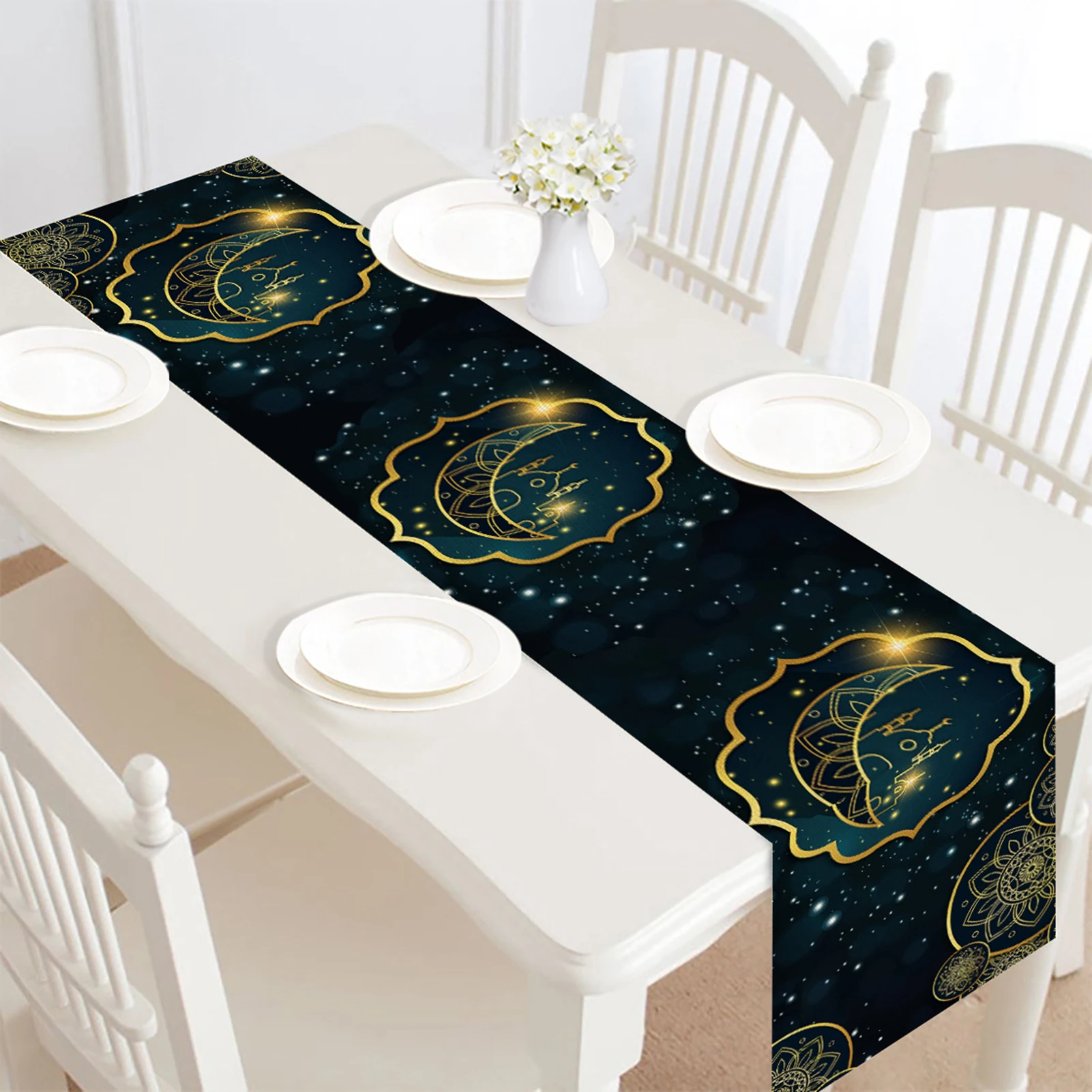 

Eid Mubarak Table Runner Islam Muslim Burlap Table Runners Kitchen Dining Decoration Ramadan 2022 Farmhouse Tablecloth Party