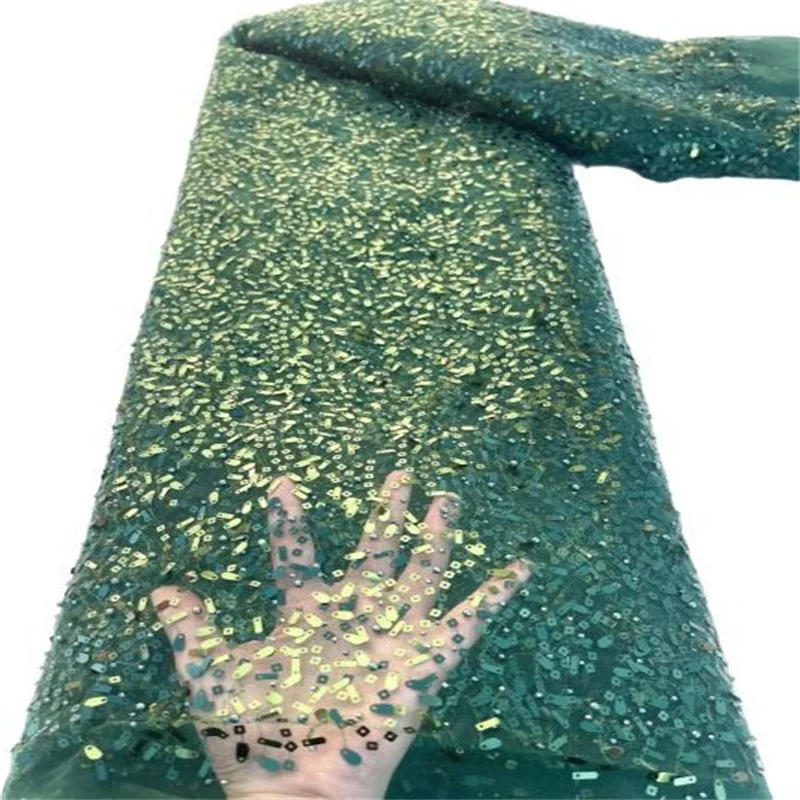 

Королевский синий тюль с блестками кружевная зеленая африканская кружевная ткань с бусинами Высококачественная нигерийская французская сетчатая кружевная ткань