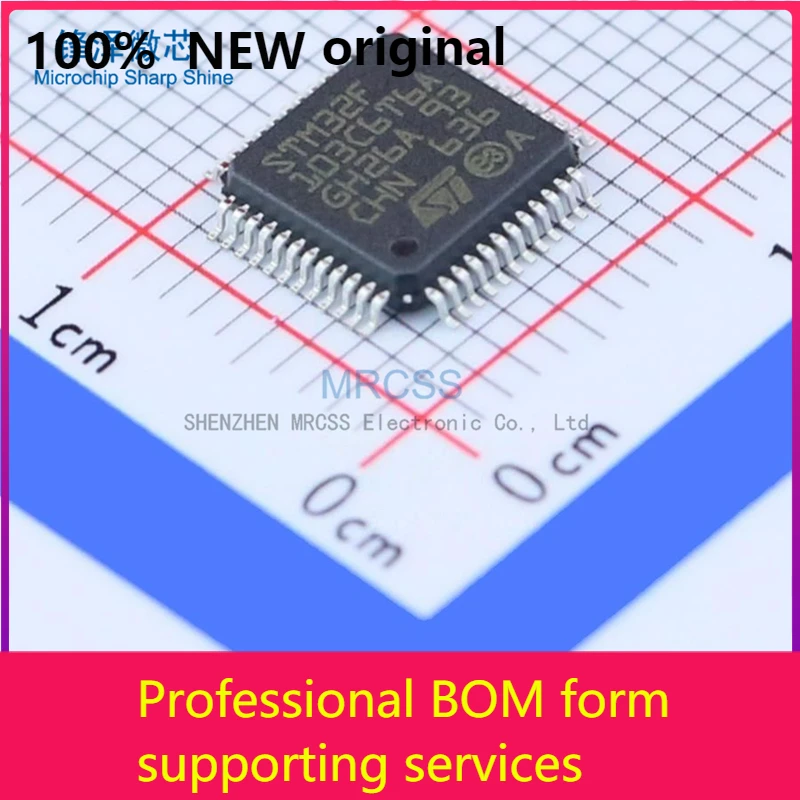 

MCU 32-bit STM32F ARM Cortex M3 RISC 32KB Flash 2,5 V/3,3 V 48-Pin LQFP Tray-лоток STM32F103C6T6A100 % оригинал