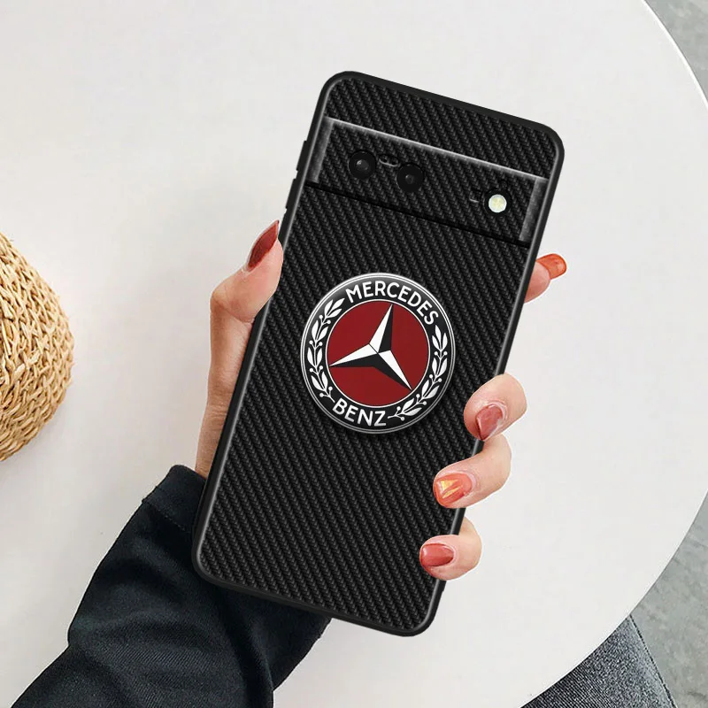 Mercedes Amg Car Shockproof Cover for Google Pixel 8 7A 6A 5A 5 4 4A XL Pro 5G Black Phone Case Soft Fundas Capa images - 6