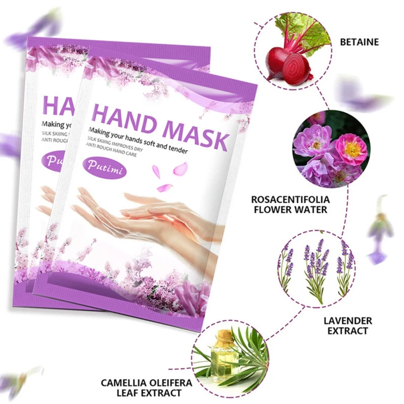 

Lavender Moisturizing Essence Nourish Skin Hands Gloves Softens Rough Dry Skin Exfoliating Tender and Smooth Nourish Hand Mask