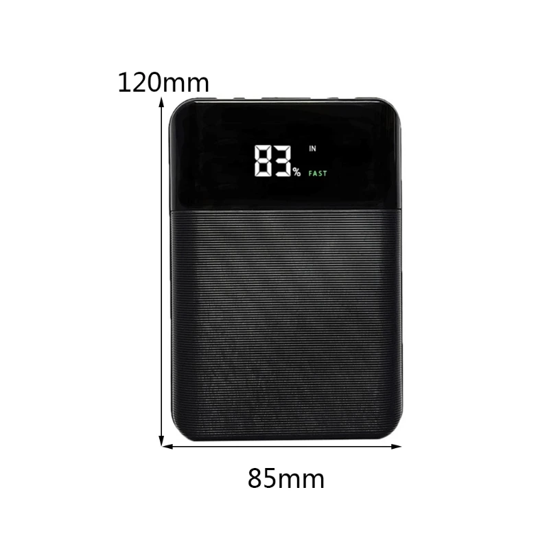 

Power Bank Shell LCD Display 4x18650/18700/20700/21700 QC3.0 FAST Charge Charger Box Detachable Battery Case