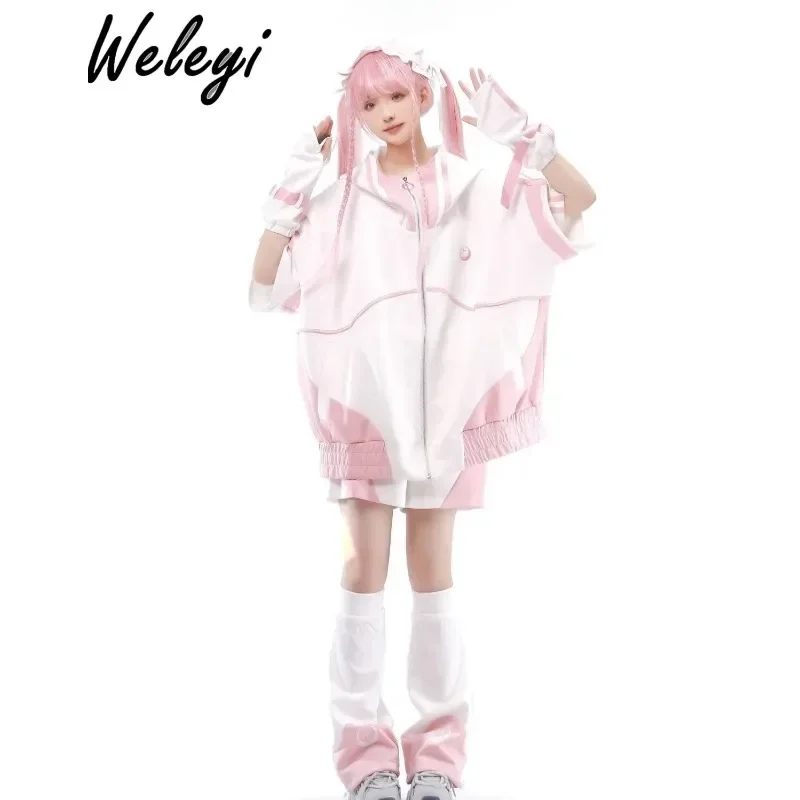 Милый японский модный костюм с шортами сезон весна-осень 2024 куртка марки Mine