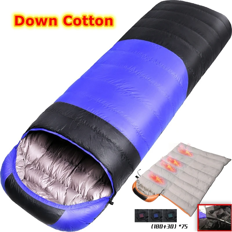 

4Area Winter Camping Sleeping Bags Down Cotton Pads USB Heated 3Gear Ultralight Outdoor Camping Mattress Thermal Pad Heating Mat