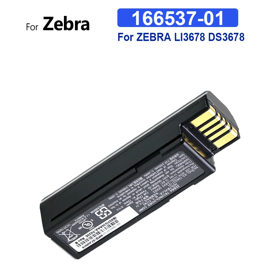 Replacement Battery 82-166537-01 For ZEBRA LI3678 DS3678 QR Code Scanning Gun 3150mAh