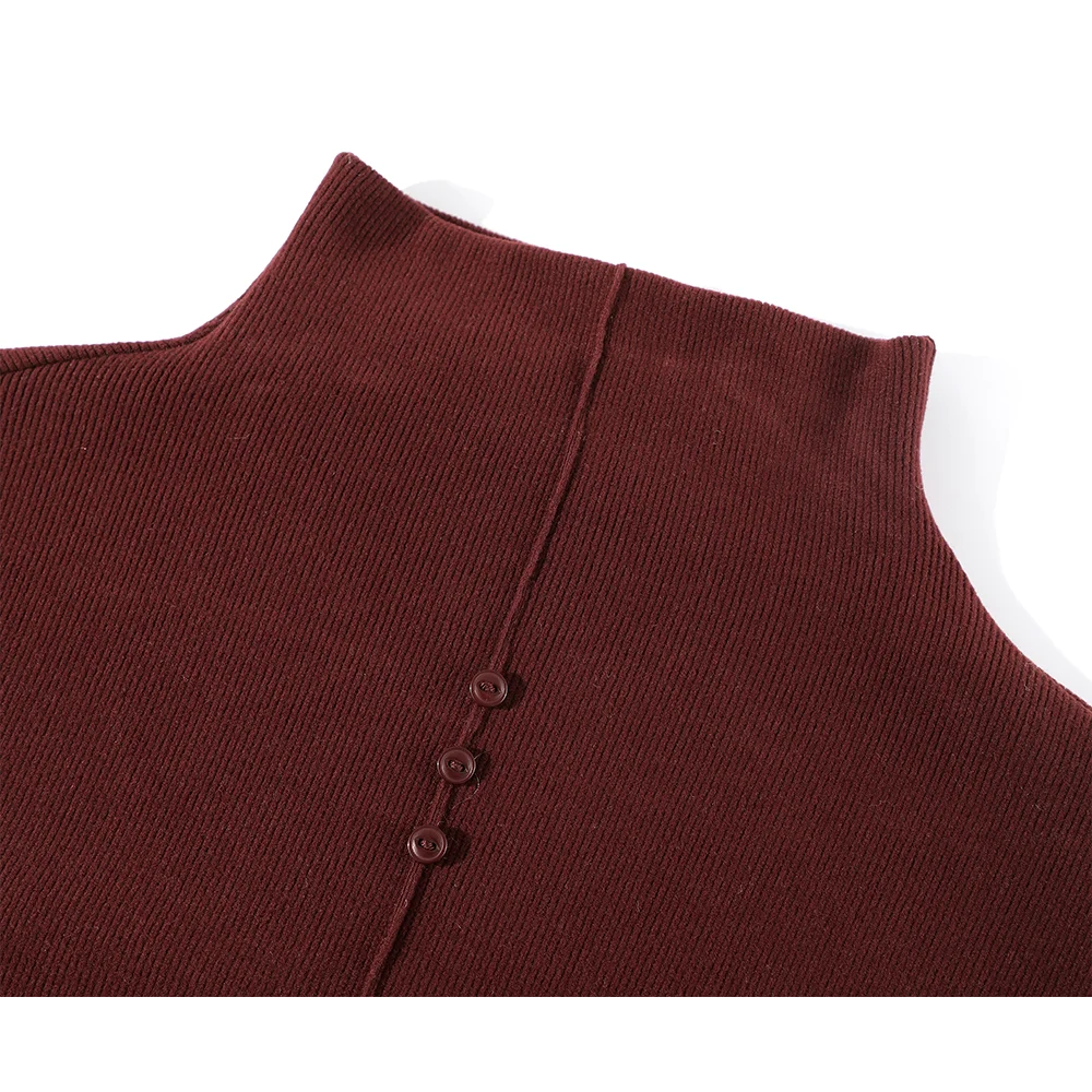 Xinmonlee Ankela Красная высококачественная зимняя базовая рубашка Элегантная