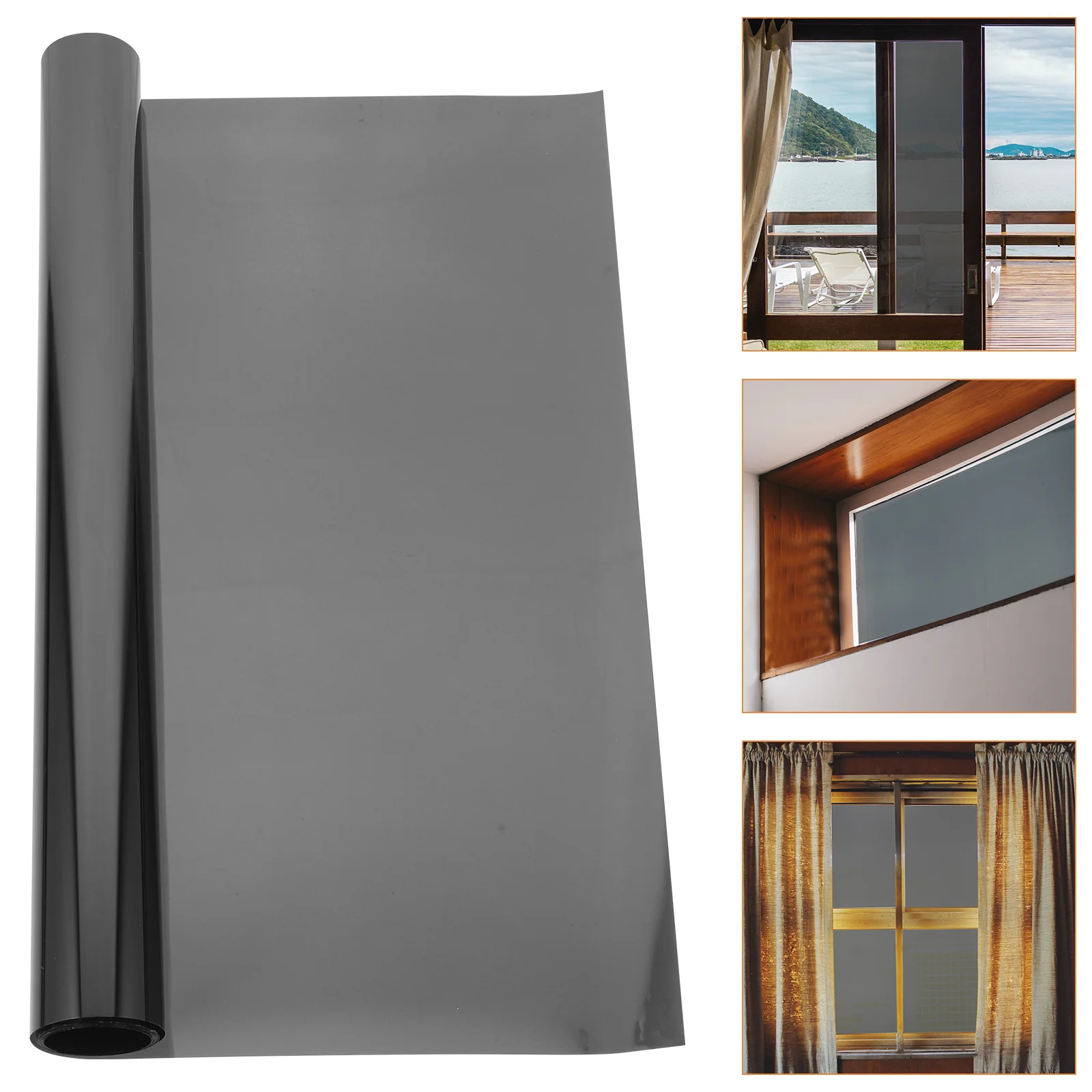 

Film Window One Way Mirror Privacyfrosting Decorative Static Cling Blackout Black Films