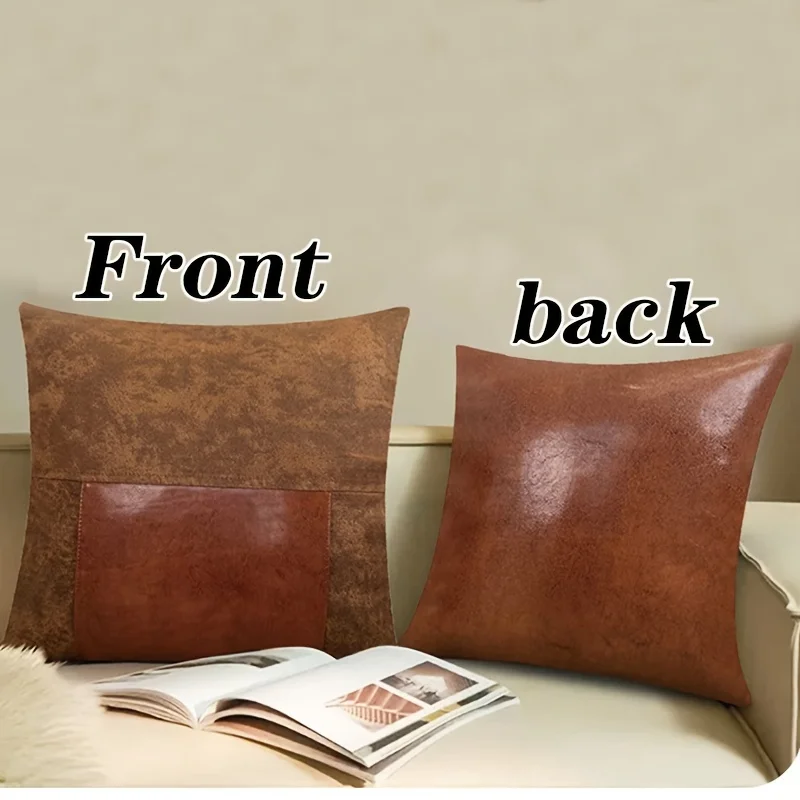 Наволочка Из Искусственной Кожи В Стиле Бохо Большой Квадратный Декоративный