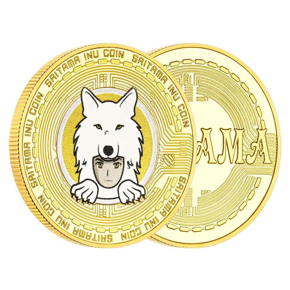 

Сайтама INU позолоченные криптовалютные монеты