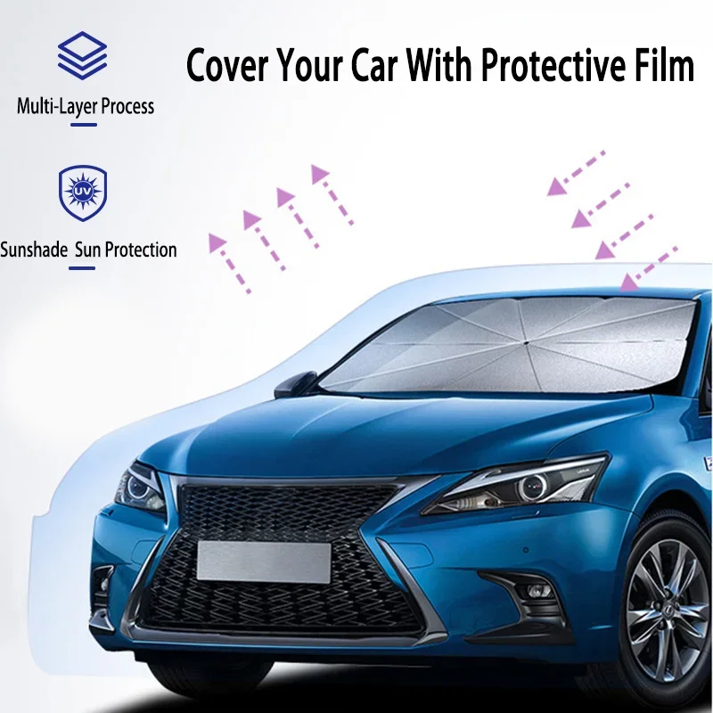 Солнцезащитный зонт для лобового стекла автомобиля простая установка легкий