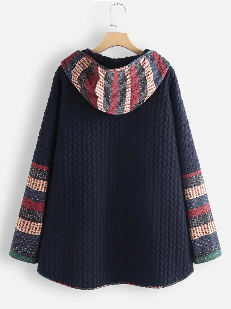 Spring Autumn Women's Clothing Hooded Jacket Parka Korean Fashion Plus Size Long Sleeve Top Retro Keep Warm Loose Leisure New